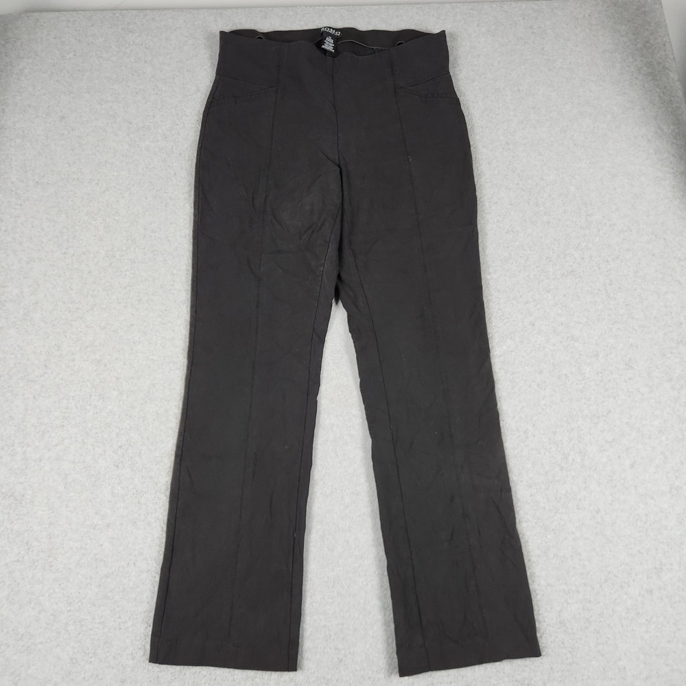 SOHO Apparel LTD Pants Womens 1X Black Stretch High Waist Straight Leg Pull On